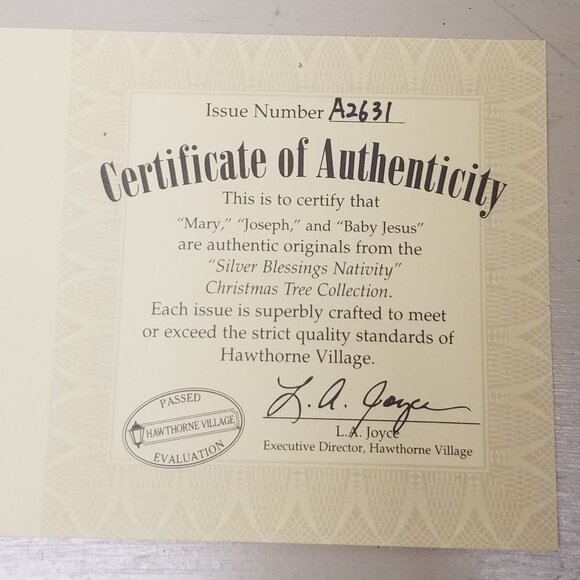 Silver Blessings Nativity Christmas Tree Collection Joseph, Mary, Jesus Figurine - Picture 16 of 16